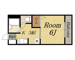 1Kの間取り画像