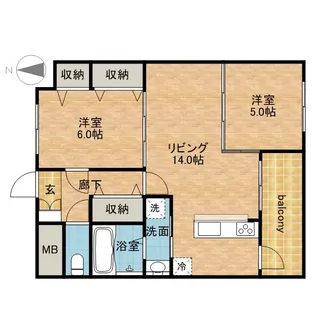 グリーンコートARAMAKI【1階】の間取り