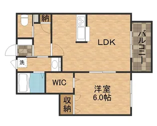 1LDKの間取り画像