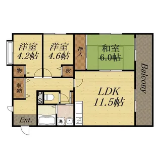 カースル小林【3階】の間取り
