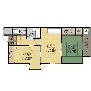 ヴィゴーラス宝塚【3階】の間取り