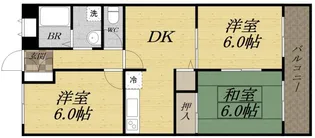 ハーモニーマンションA棟【1階】の間取り