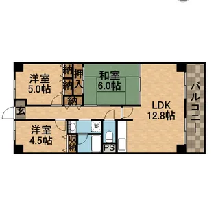 ヴィオレット宝塚【8階】の間取り