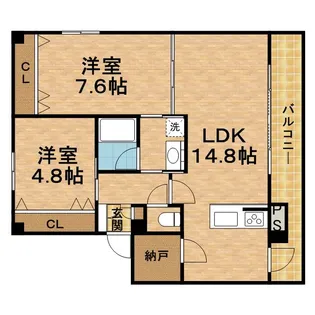 サンオーク荒牧【3階】の間取り
