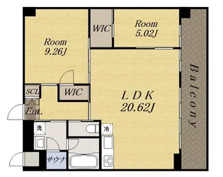 プレジオ宝塚ASIAN【601号室】の間取り
