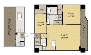 プレジオ宝塚ASIAN【504号室】の間取り