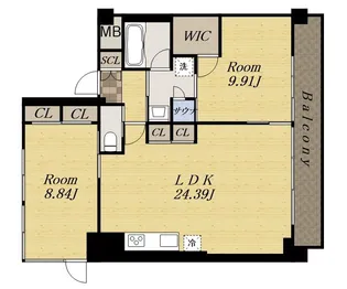 プレジオ宝塚ASIAN【3階】の間取り