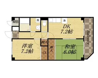 パルティメゾン中山【4階】の間取り