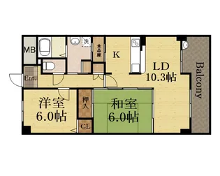 チトセプラザ【2階】の間取り