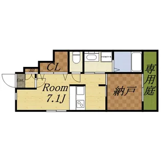 ONLYONE宝塚山本Ⅰ【104号室】の間取り