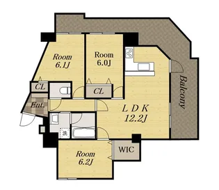 ロータリー宝塚南口【8階】の間取り