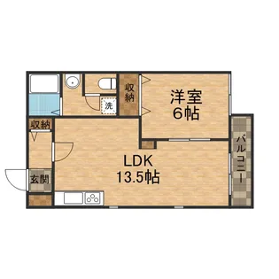 ニューフレグランス阪本【101号室】の間取り