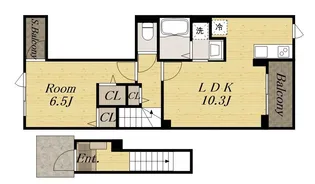 EXCEED宝塚【2階】の間取り