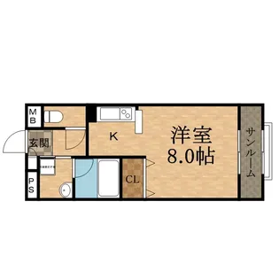 シャルマンロード【303号室】の間取り