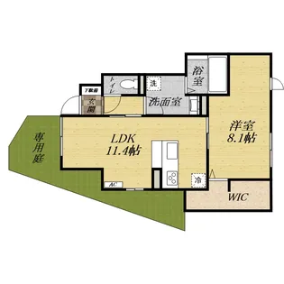 アビタシオン仁川Ⅱ【1階】の間取り