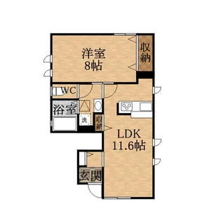コガキ A棟【1号室】の間取り