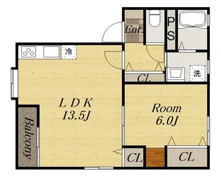 センターフィールド宝塚1【2階】の間取り