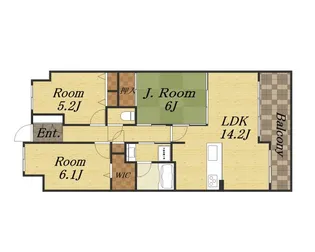 パルコート川西ミルヴィラージュ【706号室】の間取り