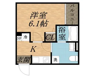 ロワジール宝塚【2階】の間取り