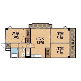 グランドゥール安倉【2階】の間取り