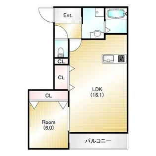 ヴィアラクティア宝塚【102号室】の間取り