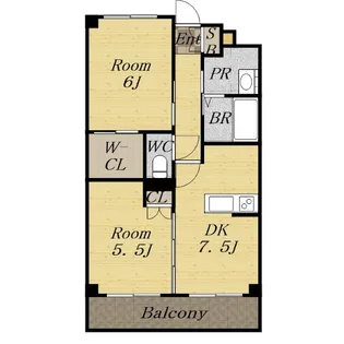 ハイタウン御殿山東【1階】の間取り