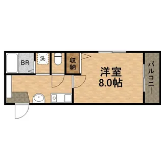 ポトス売布【201号室】の間取り