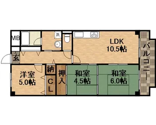ホワイトボックスPARTII【201号室】の間取り