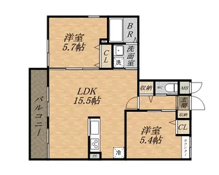 アプローズ清荒神【201号室】の間取り