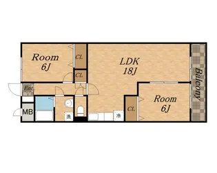 グランドゥール安倉【2階】の間取り
