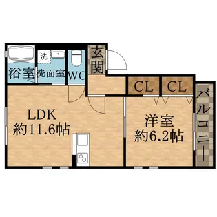 パラドール宝塚【1階】の間取り