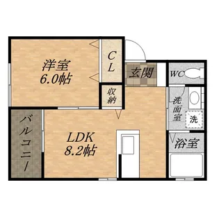 ベルリード宝塚【2階】の間取り