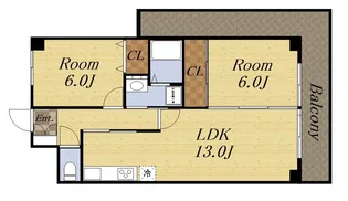 ボナール伊丹【2階】の間取り