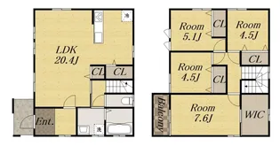 兵庫県宝塚市中筋8丁目【一戸建】の間取り