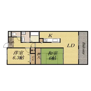 クリスタルコート清荒神【1階】の間取り