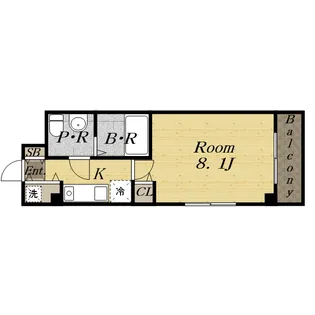 ガゼルノア宝塚武庫川【107号室】の間取り