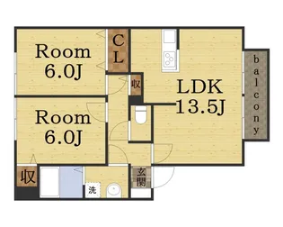 カーサアゼリアB【1階】の間取り