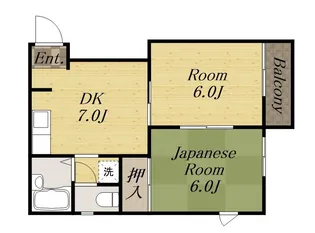 売布ガ丘ビューハイツ【1階】の間取り