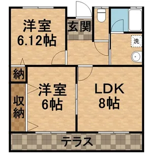 シャンドゥオルキデ【102号室】の間取り