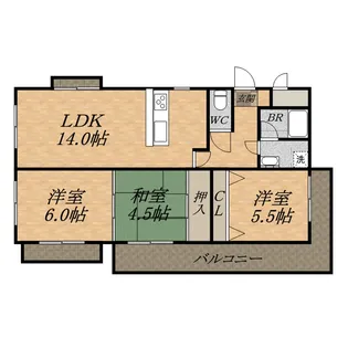 サザンハイムグルック【2階】の間取り