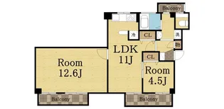 View Terrace売布II【4階】の間取り