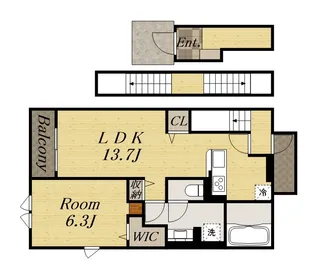 ソレイユ【301号室】の間取り