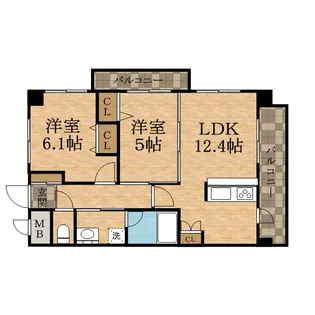 ピュールラルゴ【5階】の間取り