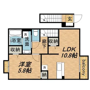 ソレイユⅡ【205号室】の間取り