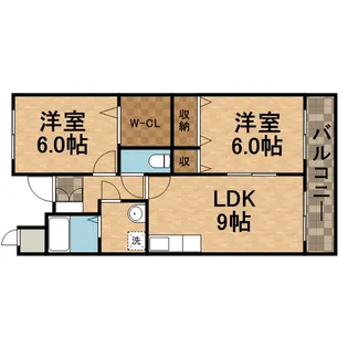 リヴェール宝塚Ⅱ【303号室】の間取り