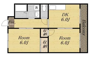 アパルトマン松栄【103号室】の間取り