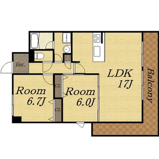 メイプルコート宝塚【4階】の間取り