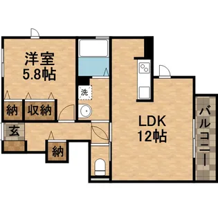 エルカミーノレアル【1階】の間取り