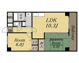 メゾンボヌール【3階】の間取り