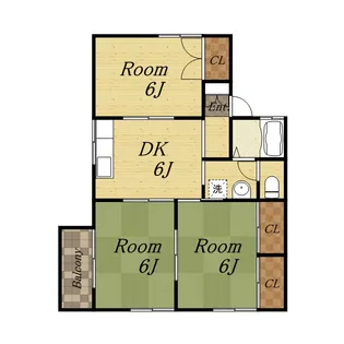 メゾンフレール【1階】の間取り